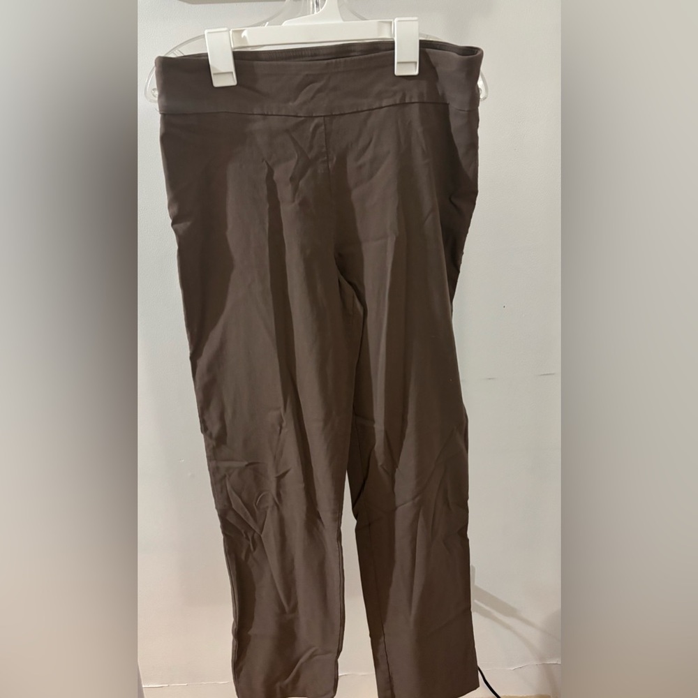 Brown Straight-Leg Pants